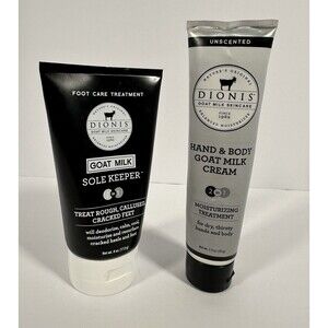 Dionis Goat Milk Deep Moisturizing -Hand & Body Cream 3.3oz. & Foot Cream 4oz.